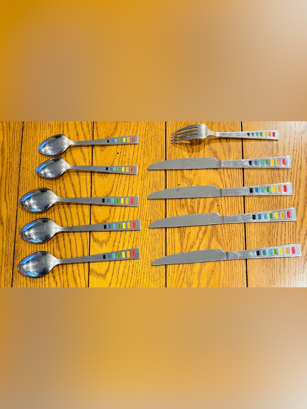 Fiesta Celebration Homer Laughlin Flatware PARTIAL set, pre owned condition